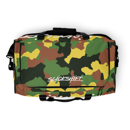 Slick Shift x All Terrain - White Logo Duffle Bag (Camo)