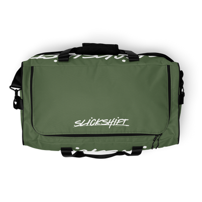 Slick Shift x All Terrain - White Logo Duffle Bag (Olive)