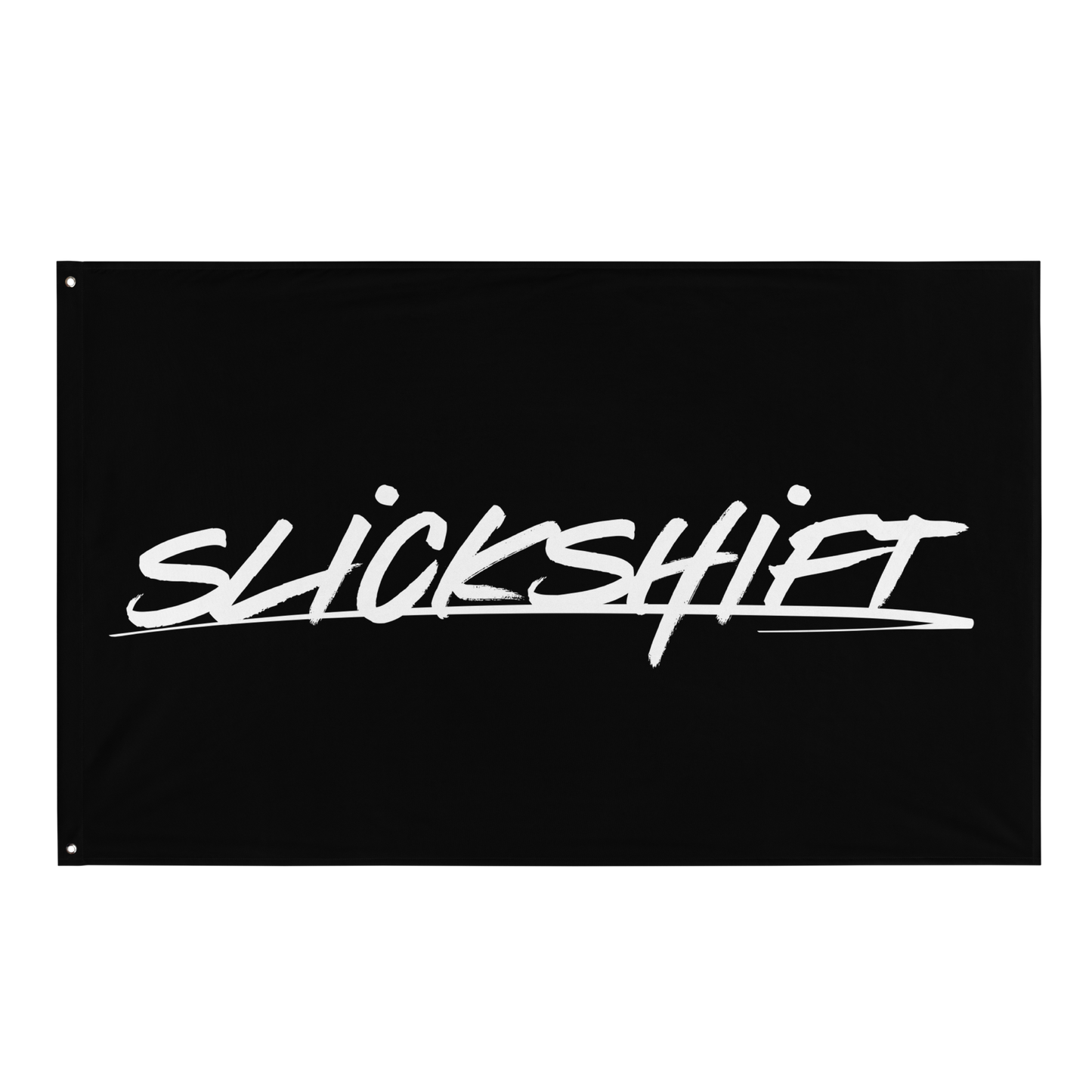 Slick Shift - Full Logo Flag (Black)