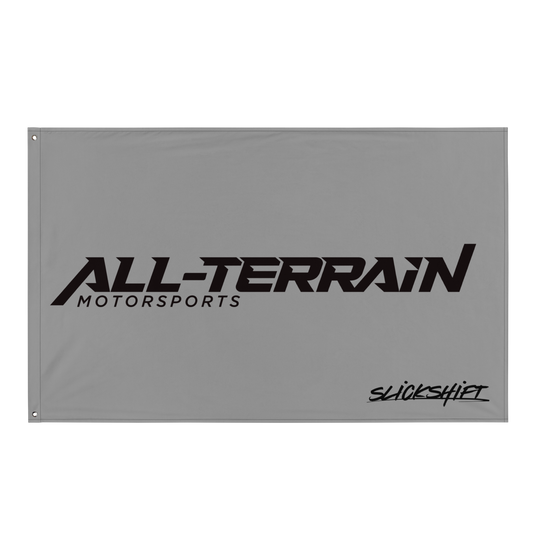 Slick Shift x All Terrain - Full Black Logo Flag (Grey)