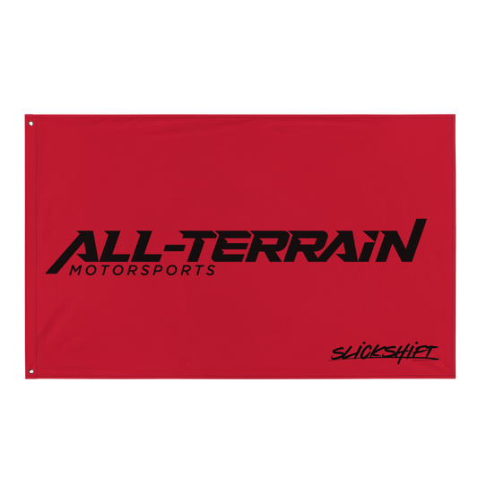 Slick Shift x All Terrain - Full Black Logo Flag (Red)