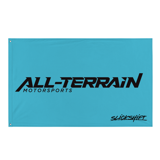 Slick Shift x All Terrain - Full Black Logo Flag (Blue)