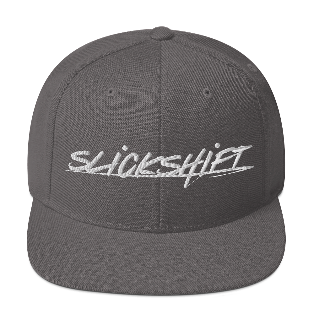 Slick Shift - White Logo Snapback Hat