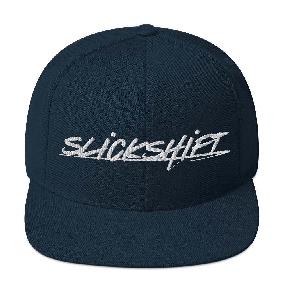 Slick Shift - White Logo Snapback Hat