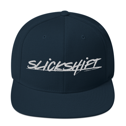 Slick Shift - White Logo Snapback Hat