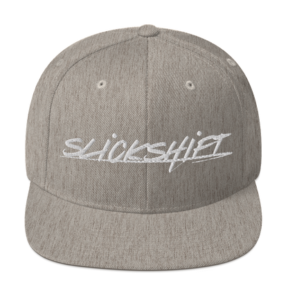 Slick Shift - White Logo Snapback Hat