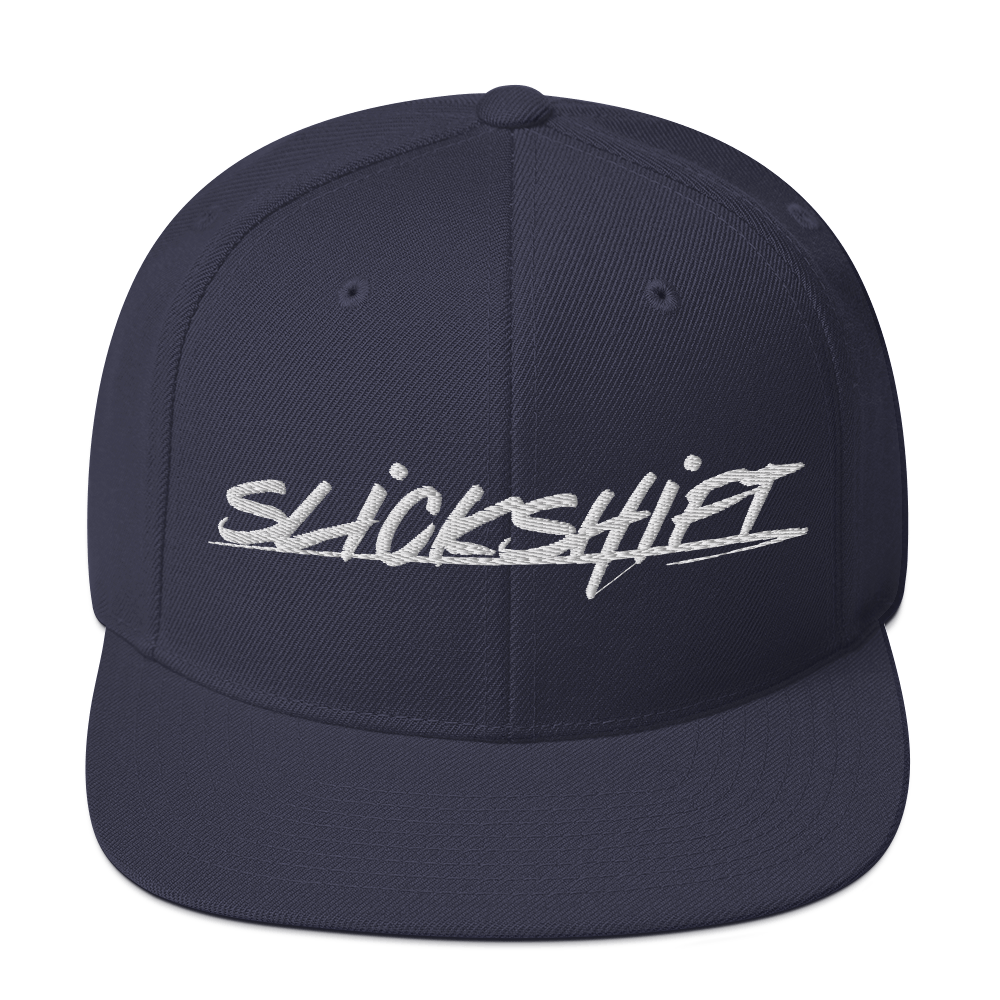 Slick Shift - White Logo Snapback Hat