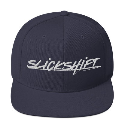 Slick Shift - White Logo Snapback Hat
