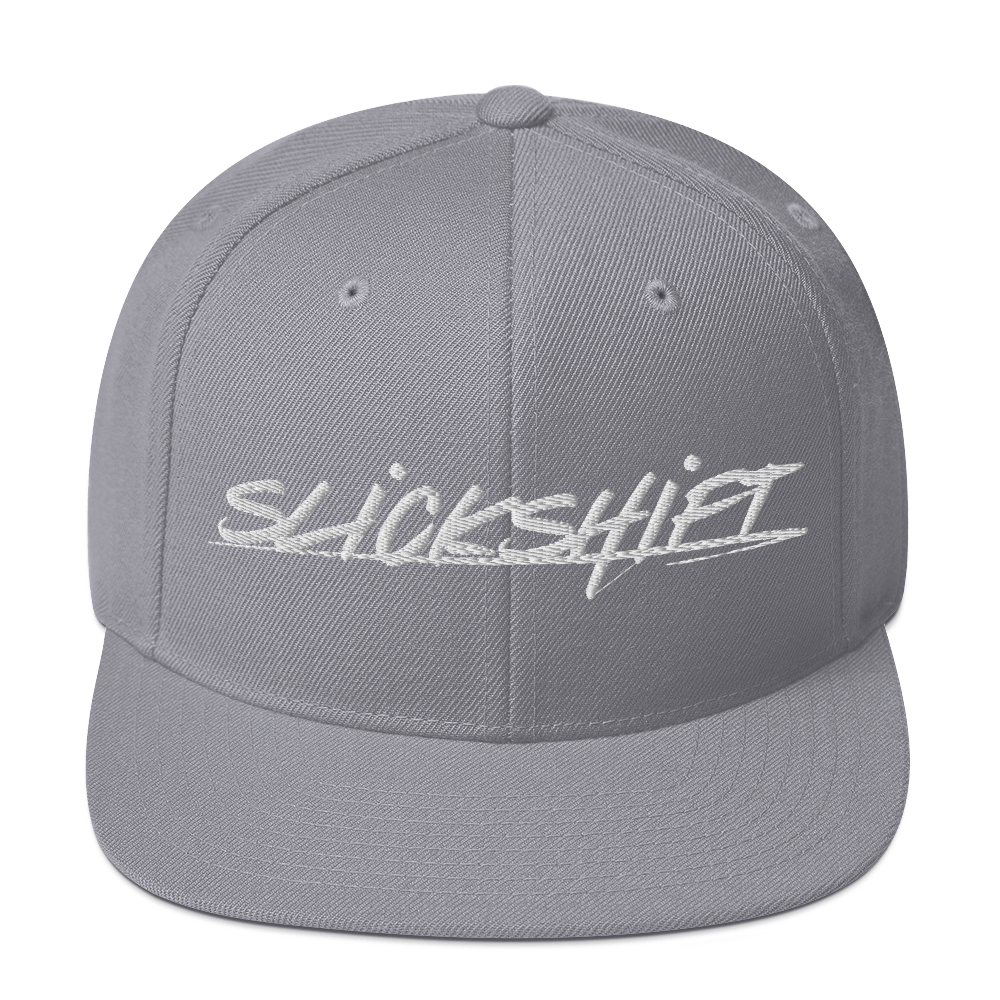 Slick Shift - White Logo Snapback Hat
