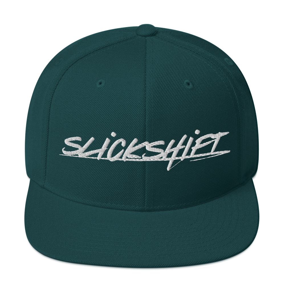 Slick Shift - White Logo Snapback Hat