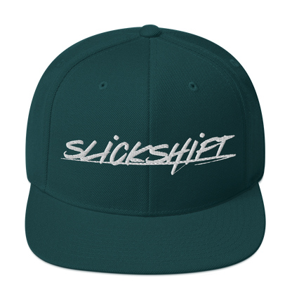 Slick Shift - White Logo Snapback Hat