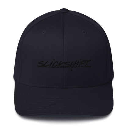 Slick Shift - Black Logo Fitted Hat