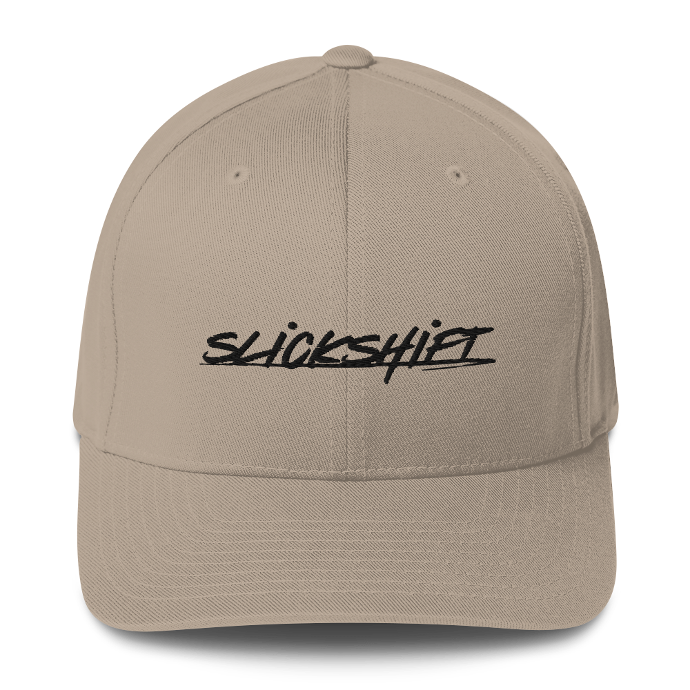 Slick Shift - Black Logo Fitted Hat