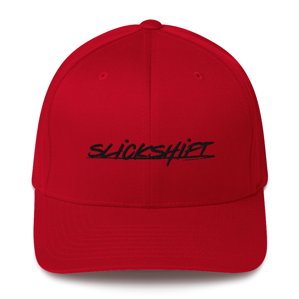 Slick Shift - Black Logo Fitted Hat